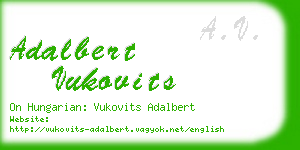 adalbert vukovits business card